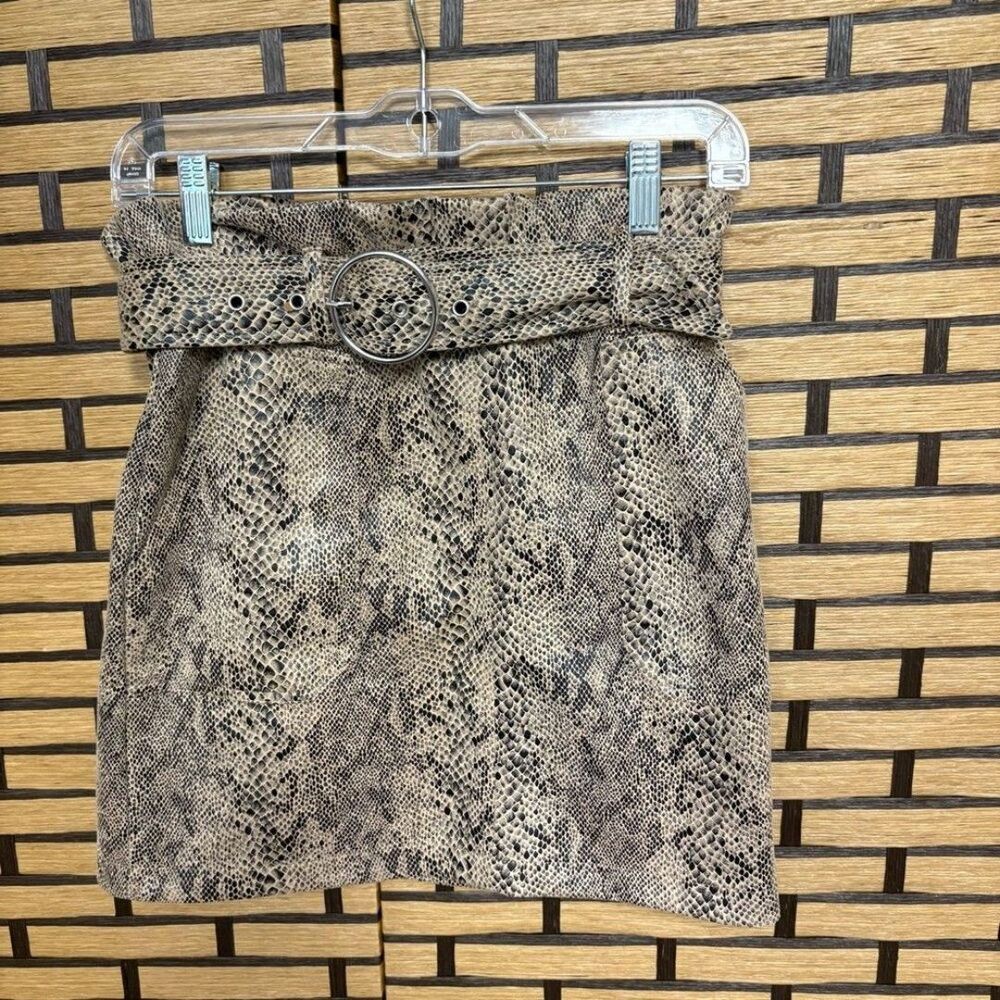 Haute Monde Snakeskin Print Skirt Size Medium